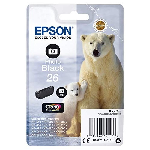 EPSON T 2611 PHOTO BLACK ORIGINALE