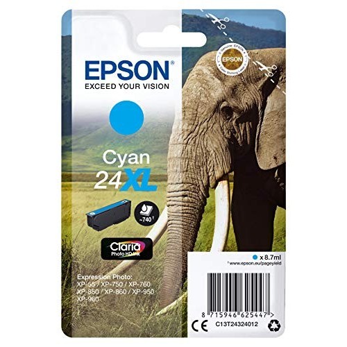 CARTUCCIA ORIGINALE EPSON C13T24324010 24 XL CIANO