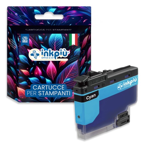 Cartuccia Inkpiu per Brother LC3237 Ciano 16ml