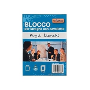 BLOCCHI PER LAVAGNA 20 FOGLI BIANCHI FORATURA UNIVERSALE 68x98