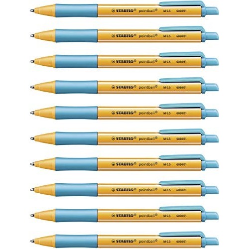 Penna a sfera Ecosostenibile - STABILO pointball - CO2 neutral - Turchese