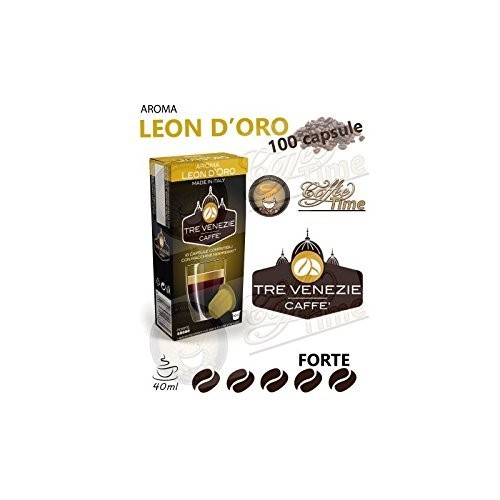 100 CAPSULE CAFFE' TRE VENEZIE NESPRESSO LEON D'ORO