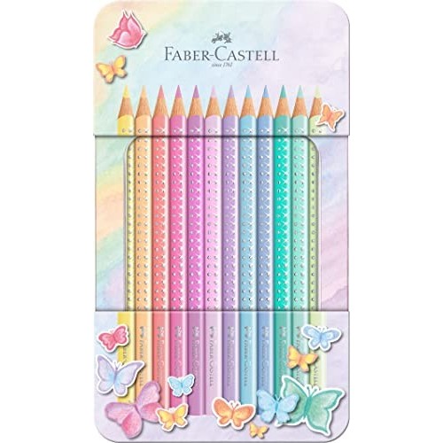 Astuccio Regalo 12 Matite Colorate Pastel Sparkle Faber-Castell