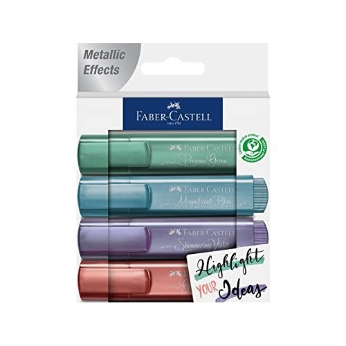 Astuccio da 4 Evidenziatori Metallic Set 2 Faber-Castell