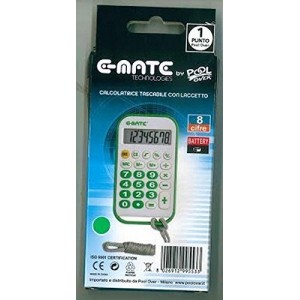 Calcolatrice Tascabile E-Mate con Laccio PKT-89