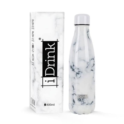 Bottiglia Termica I-drink Marble White 500ml