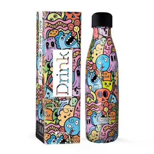 Bottiglia Termica I-drink Doodle Colorato 500ml