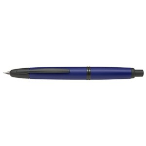 Penna Pilot Capless Midnight Blue & Black Medio Stilografica a Scatto Con Astuccio