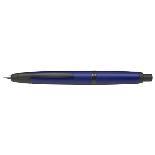 Penna Pilot Capless Midnight Blue & Black Medio Stilografica a Scatto Con Astuccio