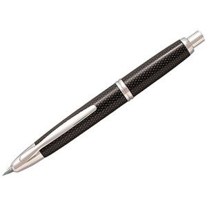 Penna Pilot Capless Carbonesque Nero Stilografica A Scatto Placcata Rodio