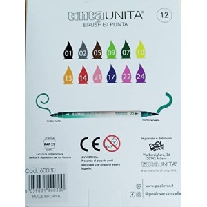 Pennarelli Brush Bipunta Tinta Unita 12 Pezzi