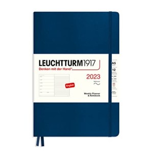 Agenda Settimanale e Taccuino B6+ 2023 con Copertina Morbida Paperback Lilla Leuchtturm