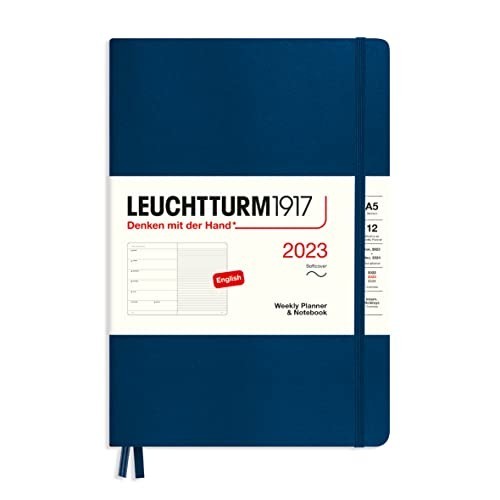 Agenda Settimanale e Taccuino B6+ 2023 con Copertina Morbida Paperback Lilla Leuchtturm