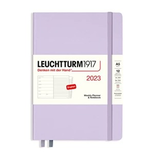 Agenda Settimanale e Taccuino Media A5 2023 con Quaderno Aggiuntivo Lilla Leuchtturm