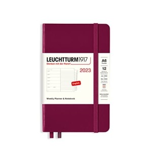 Agenda Settimanale e Taccuino Media A5 2023 con Quaderno Aggiuntivo Port Red Leuchtturm