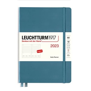 Agenda Giornaliera Media A5 2023 Stone Blue Leuchtturm