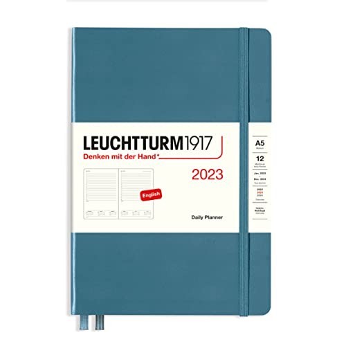 Agenda Giornaliera Media A5 2023 Stone Blue Leuchtturm