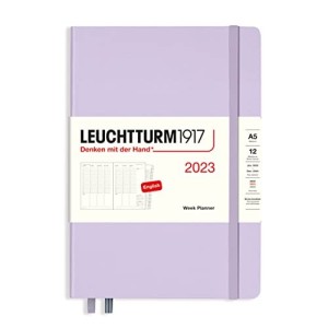 Agenda Planner Settimanale Media A5 2023 con Quaderno Aggiuntivo Lilla Leuchtturm