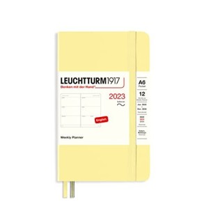 Agenda Settimanale Pocket A6 2023 con Copertine Morbida Vaniglia Leuchtturm