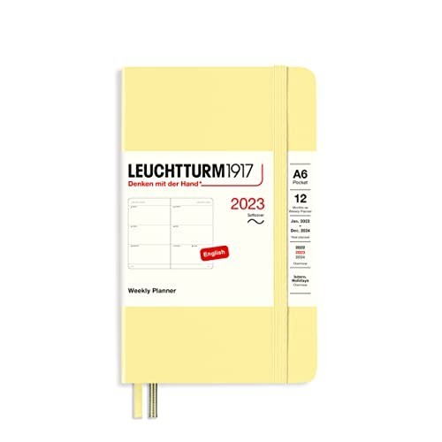 Agenda Settimanale Pocket A6 2023 con Copertine Morbida Vaniglia Leuchtturm