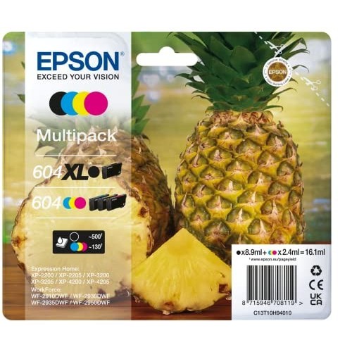 Multipack Epson 604 Ananas con Nero XL