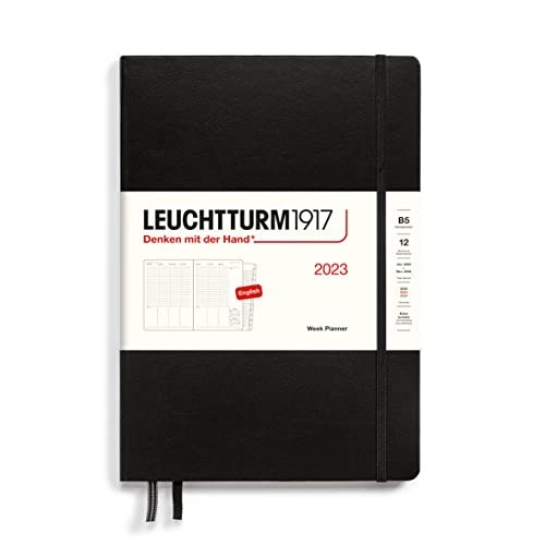 Agenda Planner Settimanale Composition B5 2023 con Quaderno Aggiuntivo Nero Leuchtturm