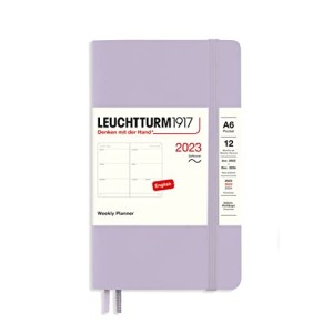 Agenda Settimanale Media A5 2023 con Copertina Morbida Lilla Leuchtturm