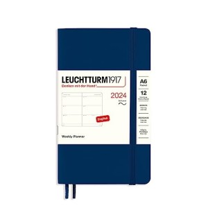 Agenda Settimanale Pocket A6 2023 con Copertine Morbida Nero Leuchtturm