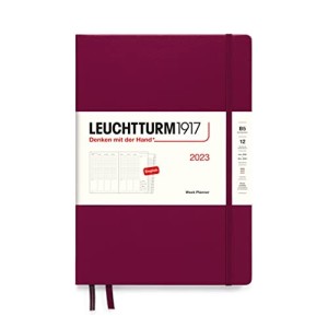 Agenda Planner Settimanale Composition B5 2023 con Quaderno Aggiuntivo Port Red Leuchtturm