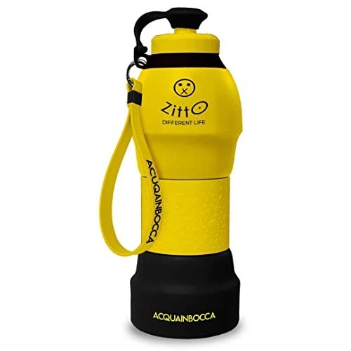 Eco Borraccia Espandibile In Silicone Zitto Acquainbocca Active Giallo