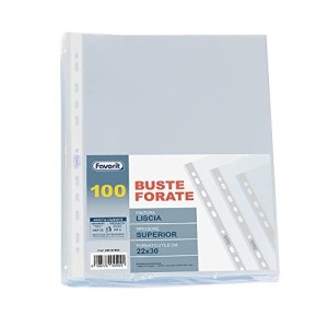 100 Buste Forate Lisce Strong 22x30 Methodo