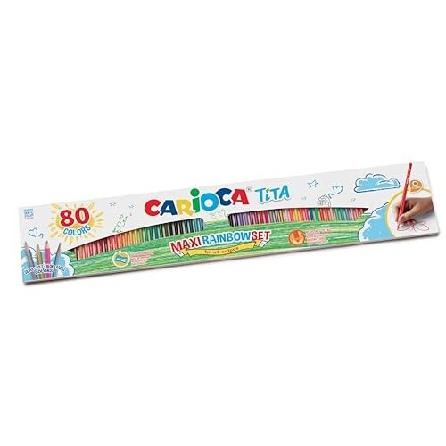 Carioca Tita Maxi Rainbow Set da 80pz 1 Metro di Colori