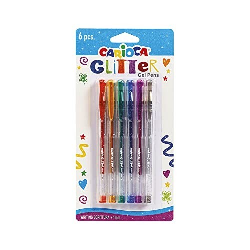 Set 6 Penne Gel Glitterate Carioca