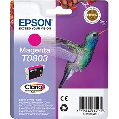 CARTUCCIA ORIGINALE EPSON C13T08034010 T0803 MAGENTA