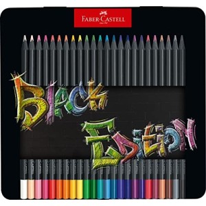 Astuccio in Metallo 24 Pastelli Black Edition Faber-Castell