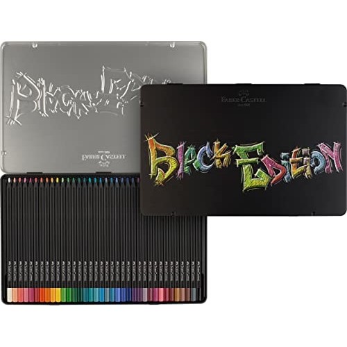 Astuccio in Metallo 36 Pastelli Black Edition Faber-Castell