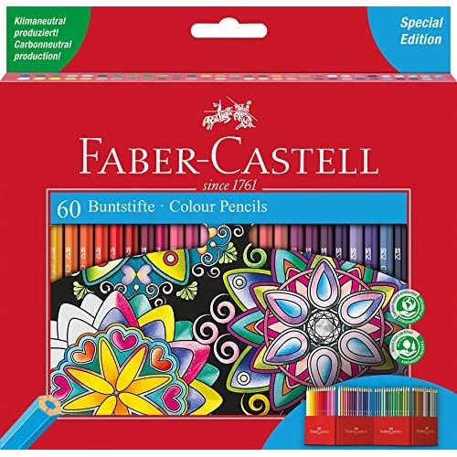 60 Pastelli Scolastici Faber-Castell con Supporto