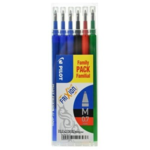 Kit Pilot Frixion con 6 Refill 3 Blu, 1 Nero, 1 Rosso, 1 Verde Promo