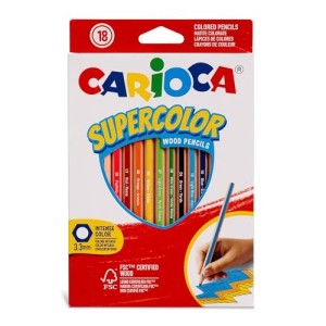 18 Pastelli Carioca Supercolor 3,3mm