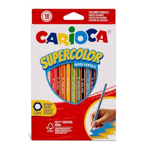 18 Pastelli Carioca Supercolor 3,3mm