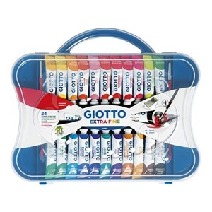 Giotto valigetta con 24 tubetti 12ml tempera extrafine + 2 pennelli