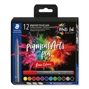 Astuccio 12 Brush PigmentArts Basic Colours Staedtler