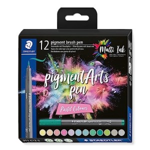 Astuccio 12 Brush PigmentArts Pastel Colours Staedtler