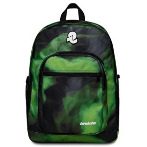 Zaino Invicta Backpack Fantasy Nero con Fumo Verde