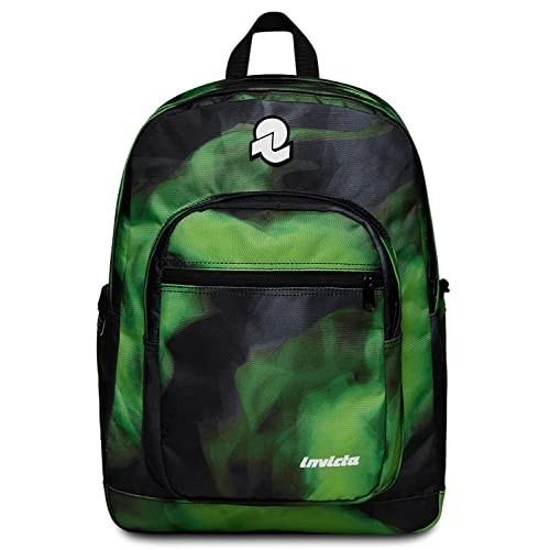 Zaino Invicta Backpack Fantasy Nero con Fumo Verde