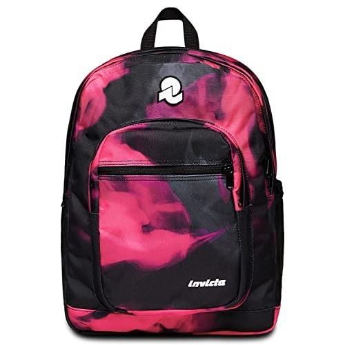 Zaino Invicta Backpack Fantasy Nero con Petali Fucsia