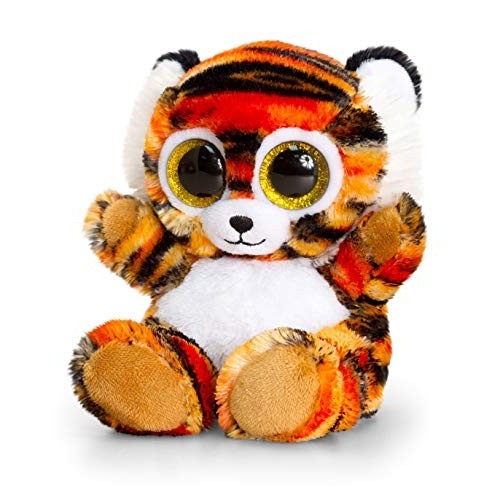 Keel Toys, SF0444, Tigre di Peluche Animoutsu, 15 cm