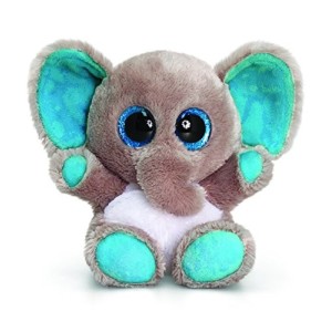 Keel Toys, SF0452, Elefantino di Peluche Animoutsu, 15 cm