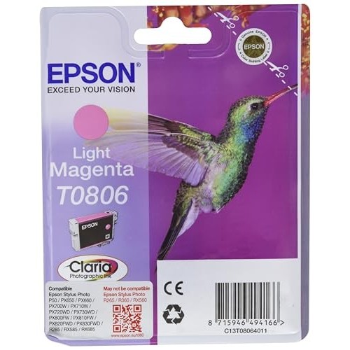 CARTUCCIA ORIGINALE EPSON C13T08064010 T0806 LIGHT MAGENTA