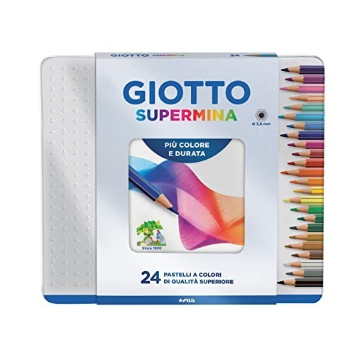 Astuccio in Metallo Pastelli Giotto Supermina 24pz